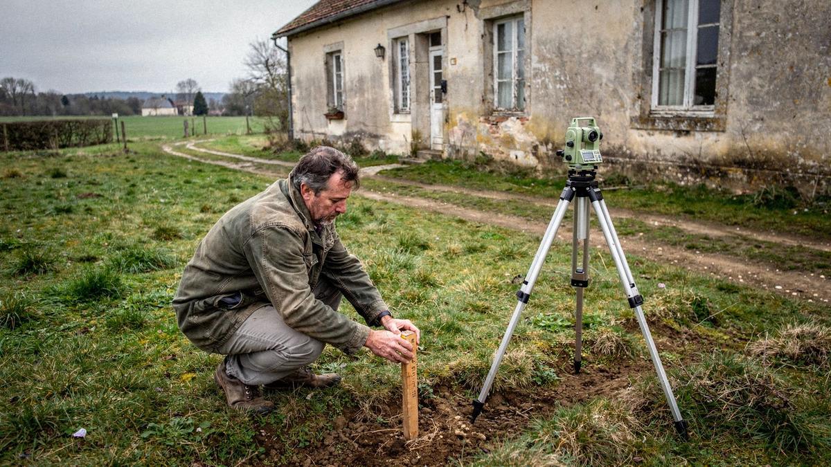 Boundary survey at a country house plot outside Poltava
